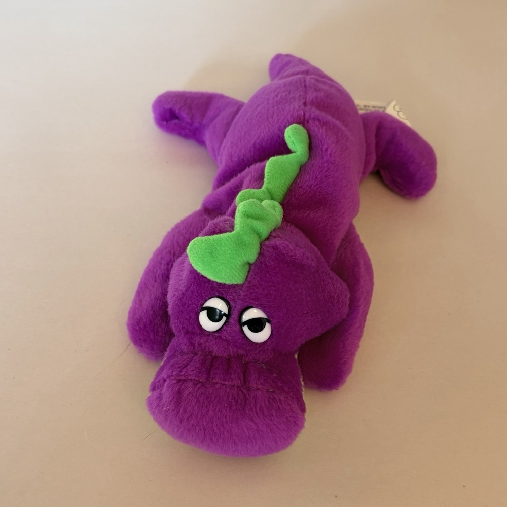 STUFFINS Vintage 1997 90s Lumpys Bean Bag Gang Dinko Dinosaur Stuffed Animal Toy
